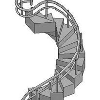 Treppenform: gewendelte Treppe