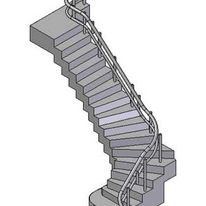 Treppenform: steile Treppe